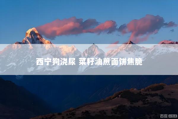 西宁狗浇尿 菜籽油煎面饼焦脆